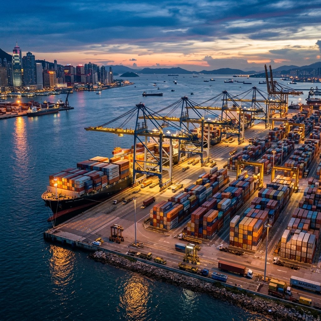Global shipping port logistics